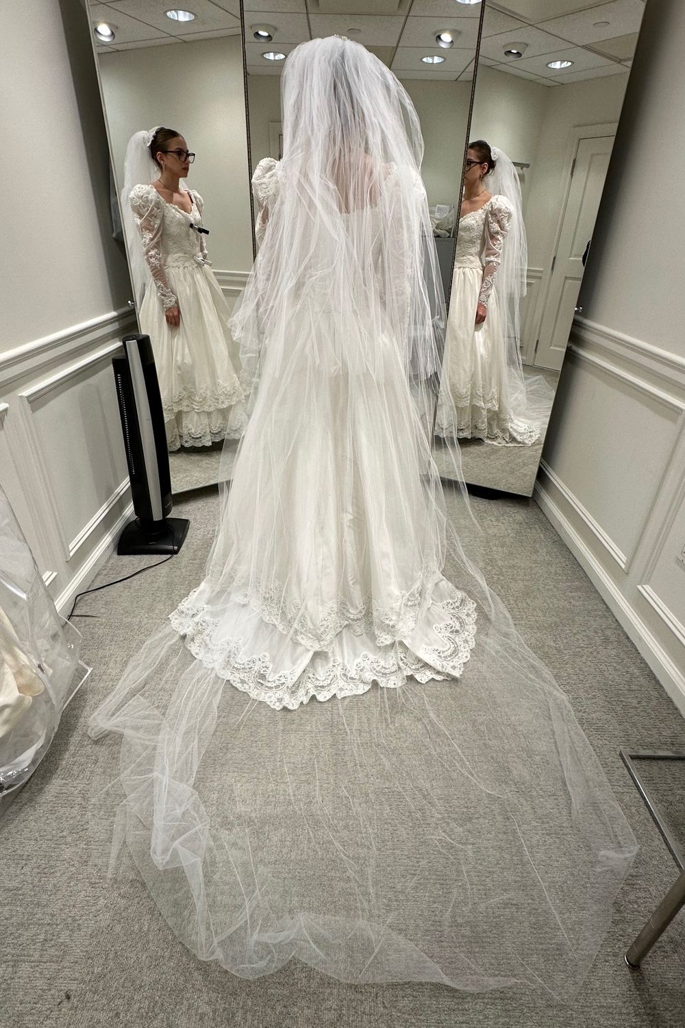 Ursula D Vintage Custom Dress with Veil 4