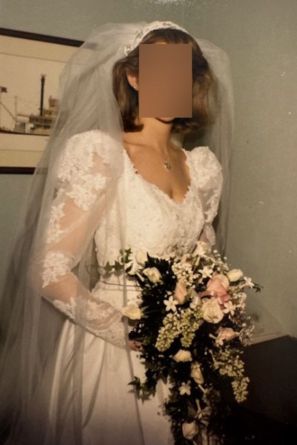 Ursula D Vintage Custom Dress with Veil 8