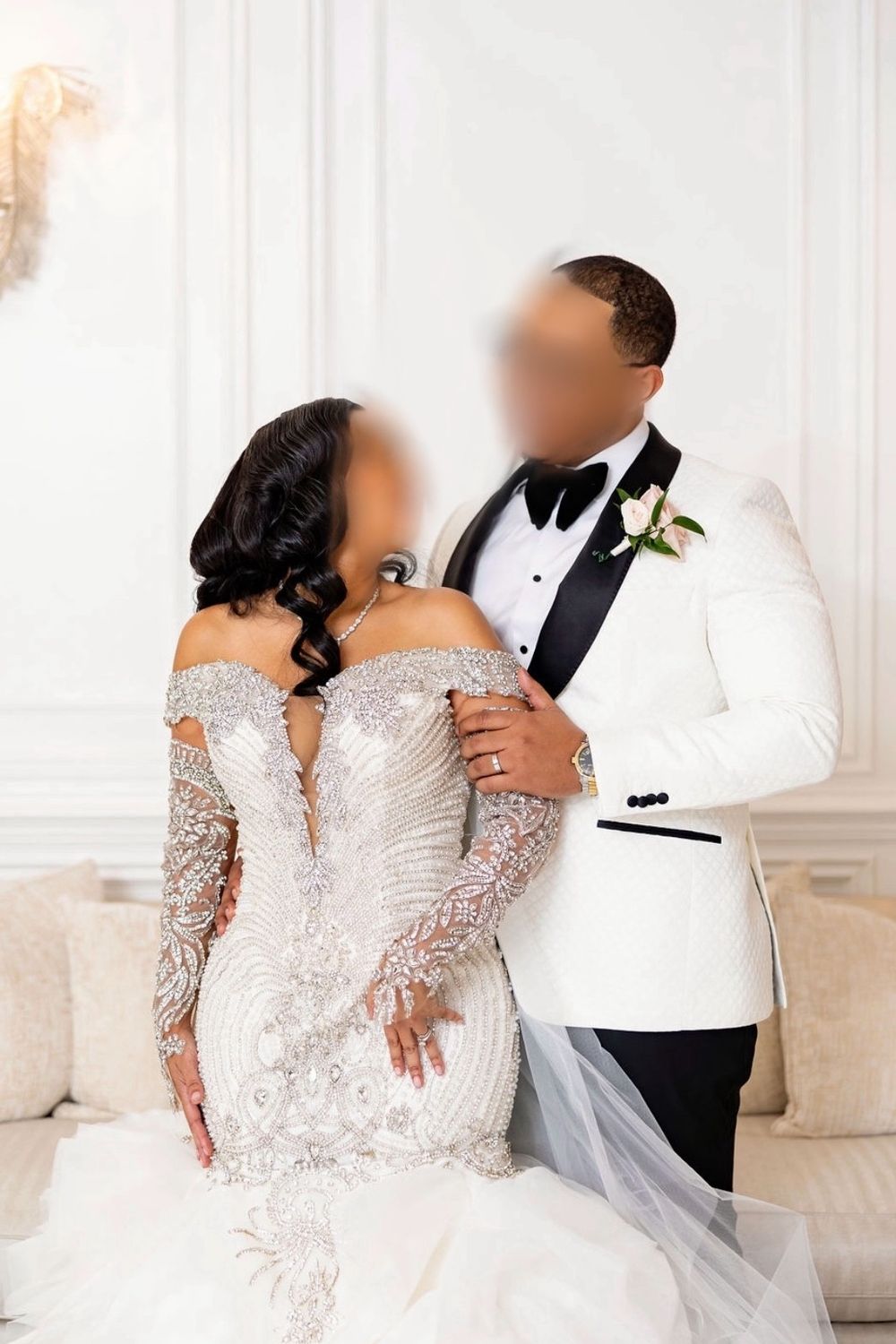 Esé Azenabor 6044 Custom Made Iris with Overskirt and Veil 2