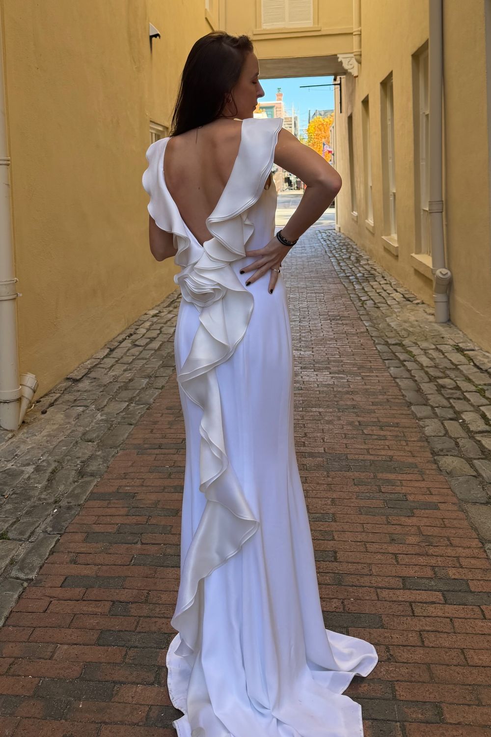 Never Worn Wayne Clark Sheath Wedding Dress