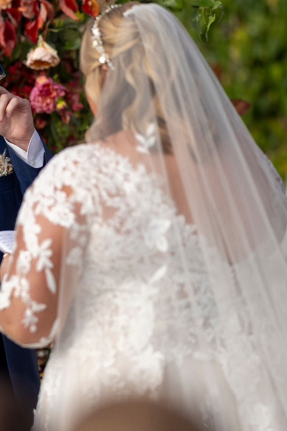 Essense of Australia-LACE A-LINE WEDDING DRESS WITH LONG SLEEVES Style D3280 -7