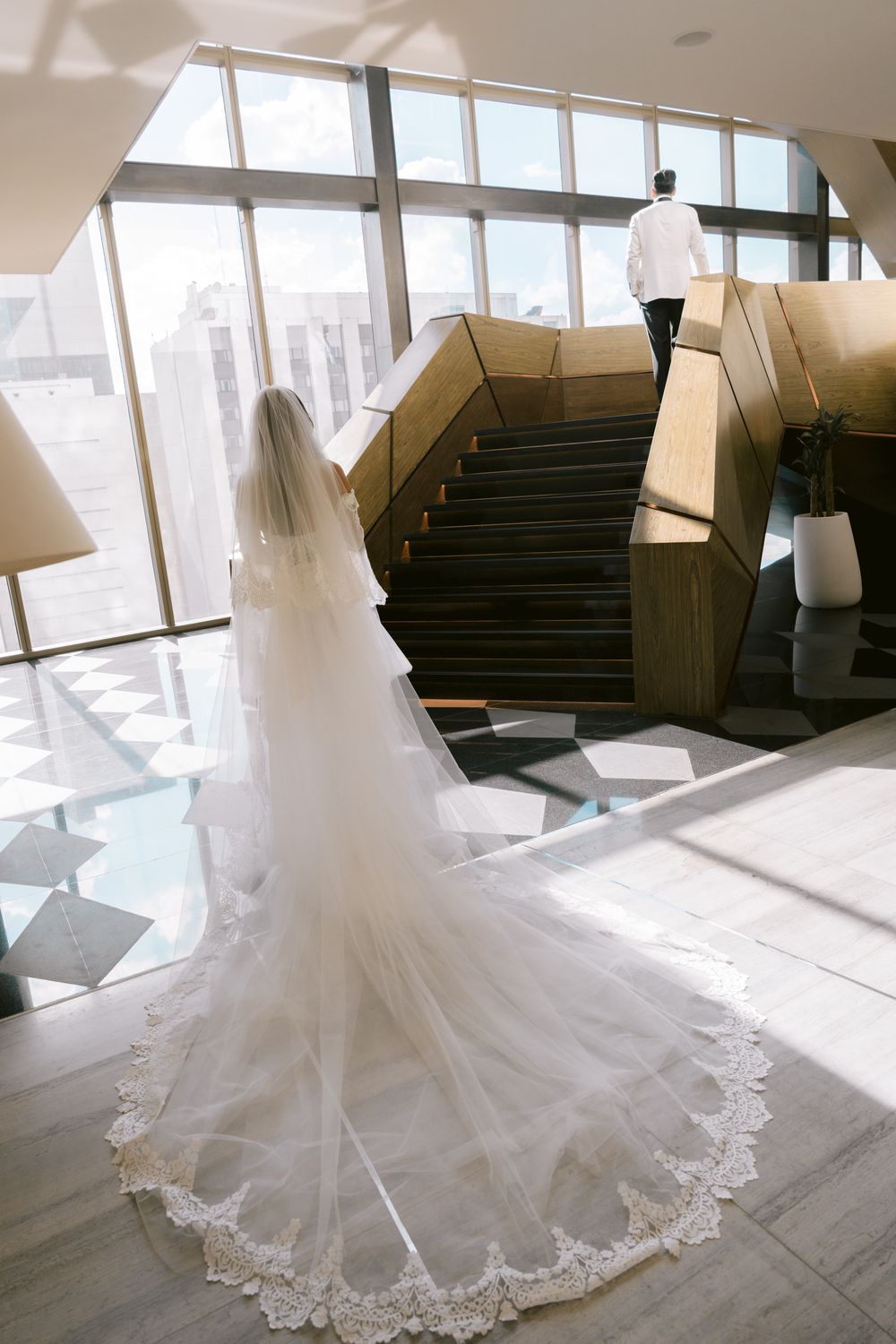 Berta PRIVÉE 25-P109 with Overskirt and Veil 9