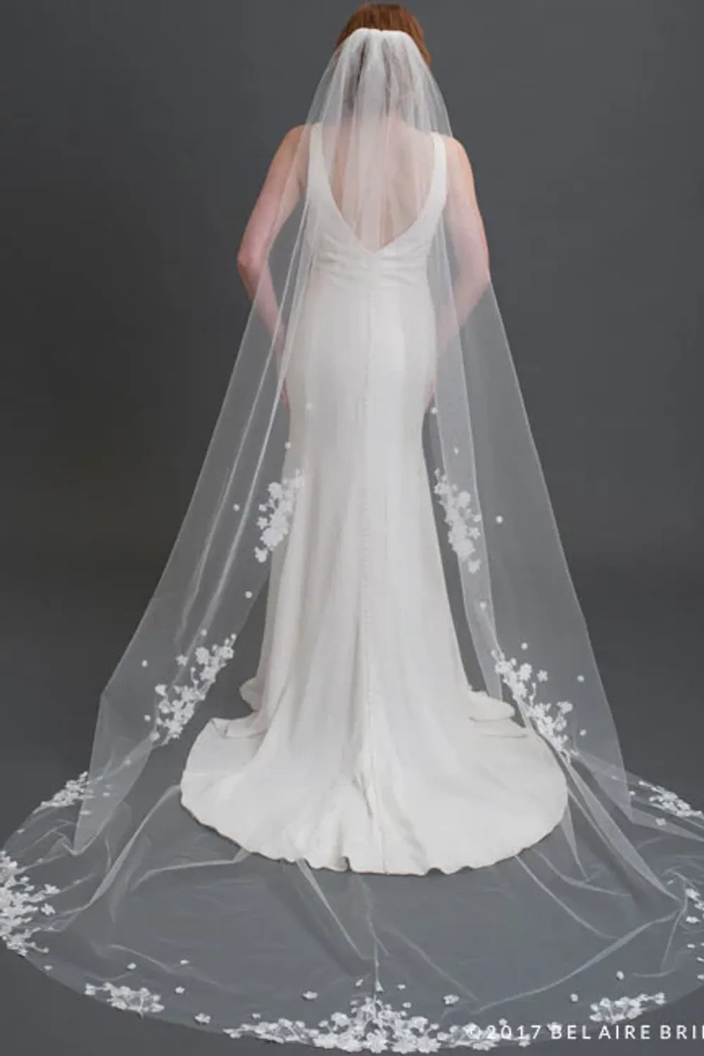 Randy Fenoli Farrah with Veil (Bel Aire Bridal Veil V7440C) 3