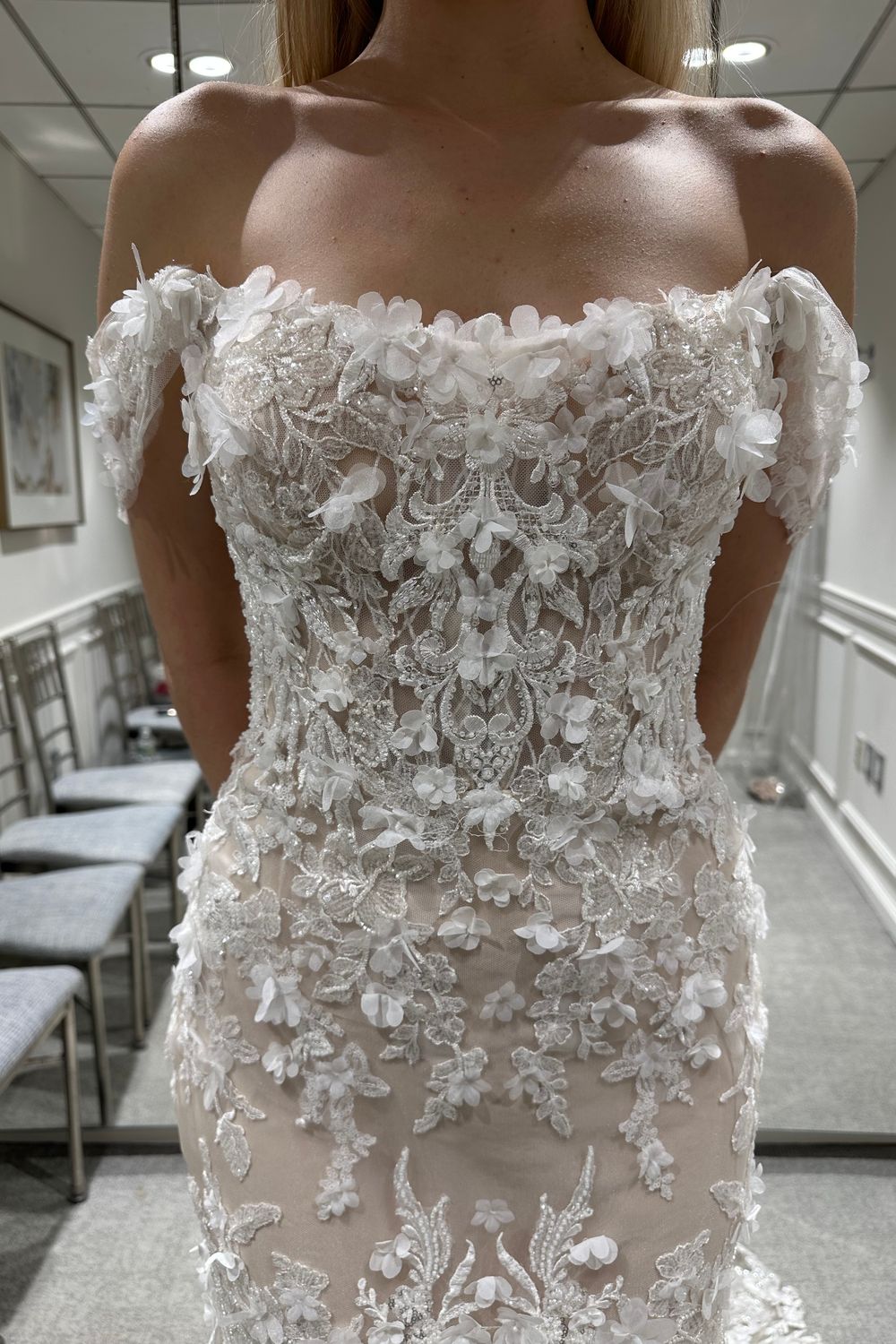 Randy Fenoli Farrah-A with Veil (Bel Aire Bridal Veil V7440C) 8