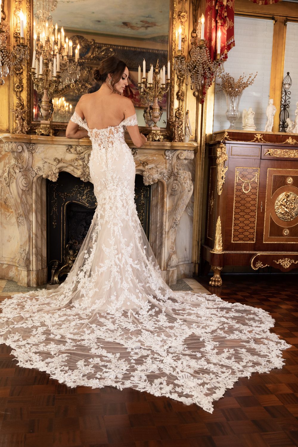 Randy Fenoli Farrah with Veil (Bel Aire Bridal Veil V7440C) 1