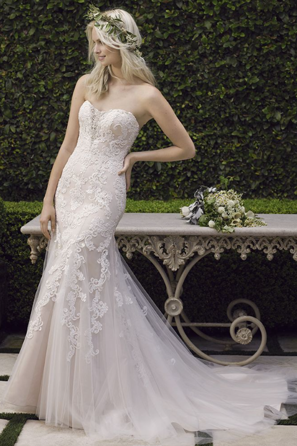 Never Worn Casablanca Bridal 2242 Lotus
