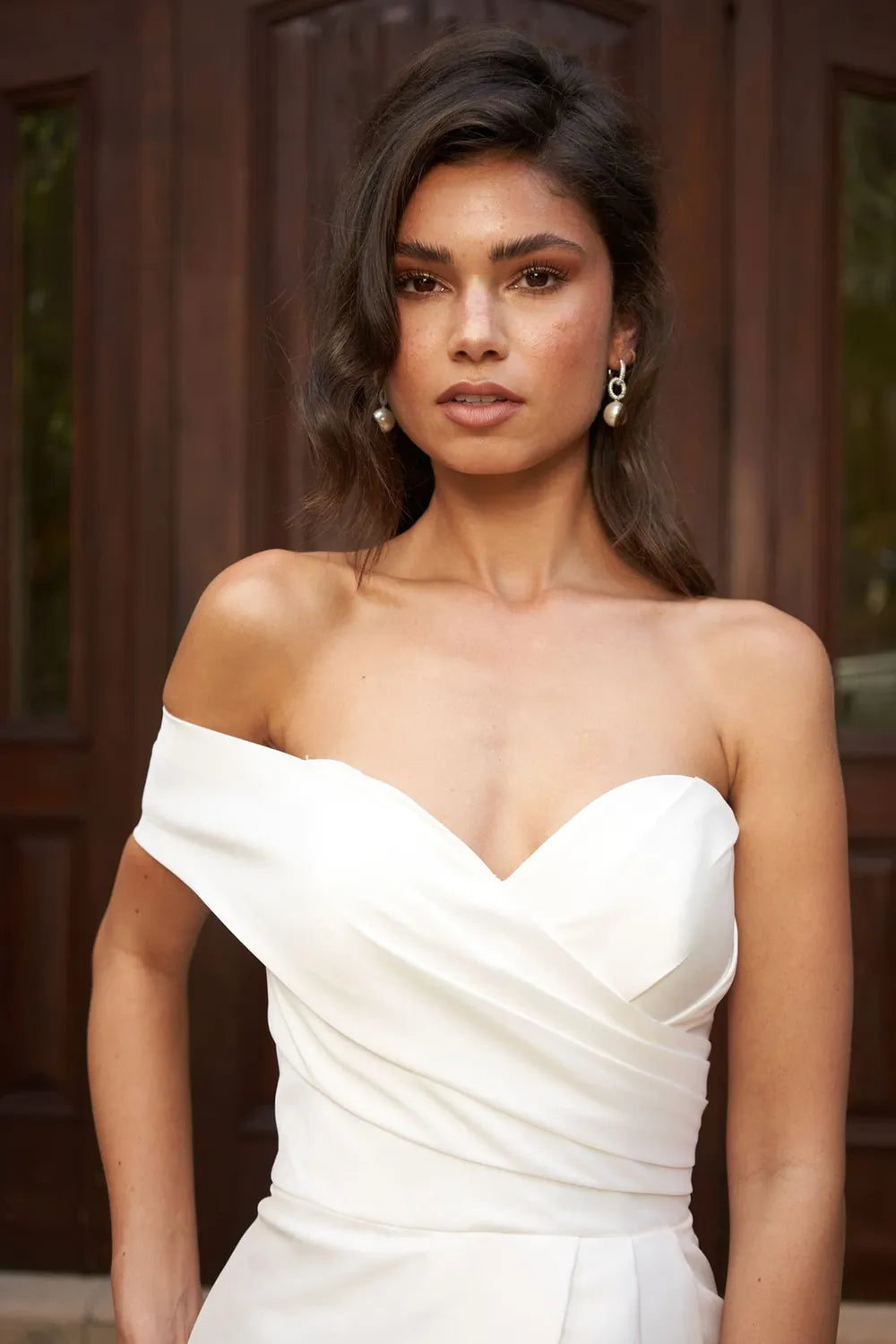 essense of australia off the shoulder wedding dress Essense of Australia Freya