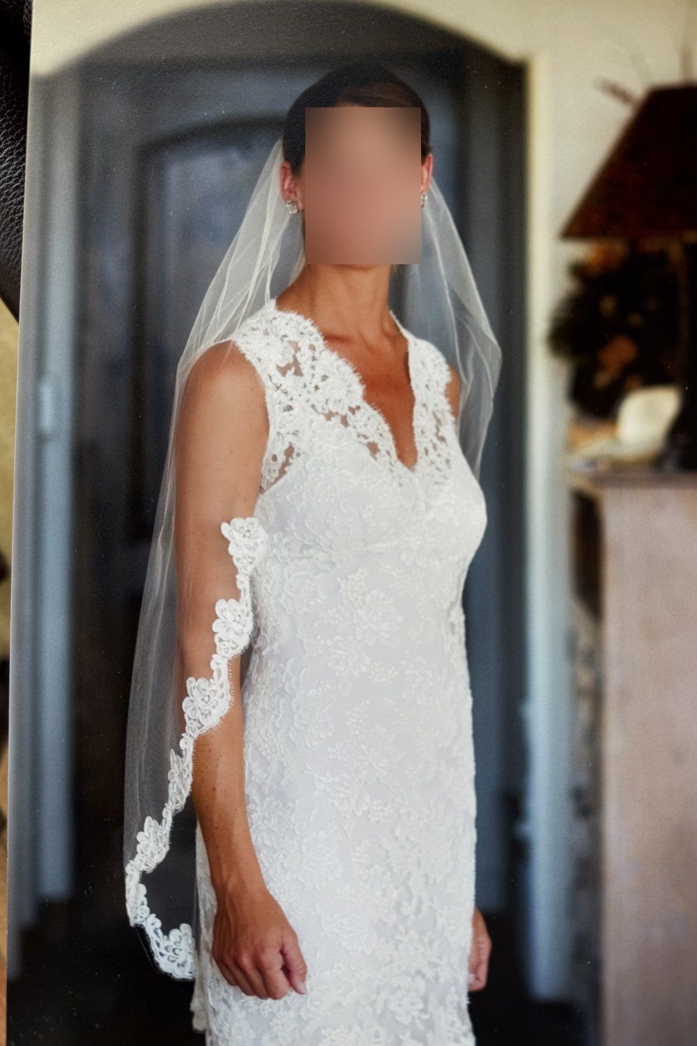 Monique Lhuillier Fit and Flare Dress with Gold Sash 6