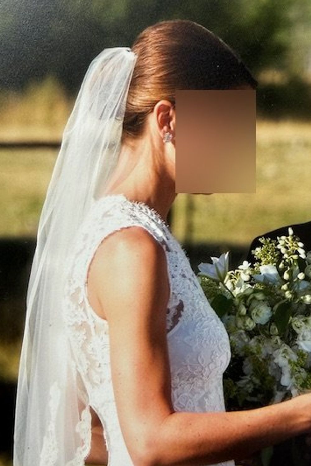 Monique Lhuillier Fit and Flare Dress with Gold Sash 5