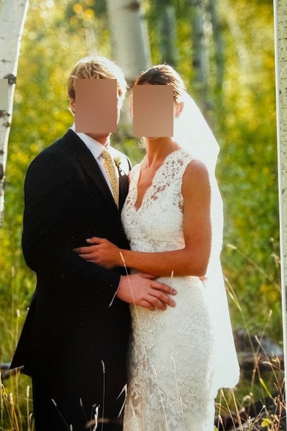 Monique Lhuillier Fit and Flare Dress with Gold Sash 4