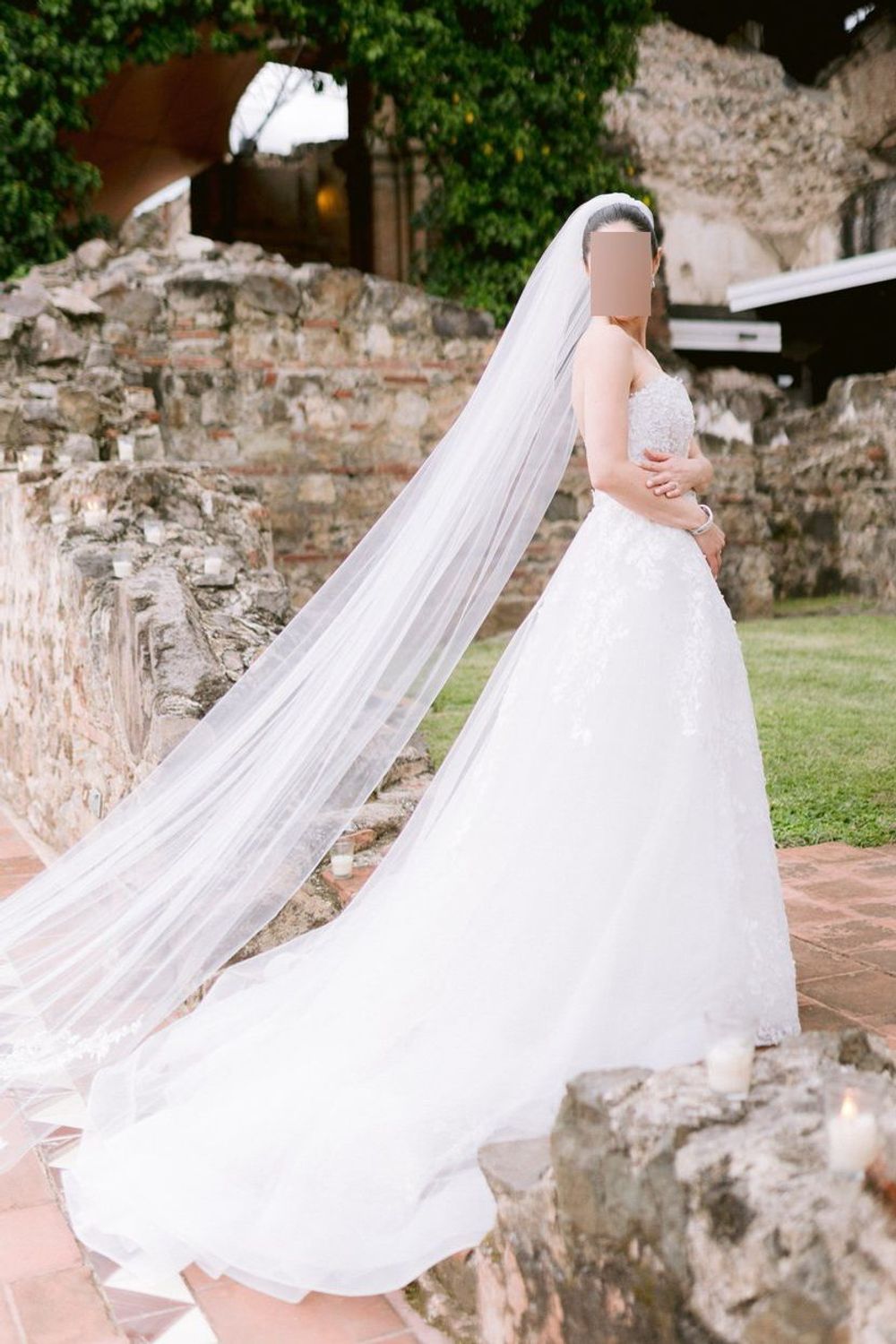 Lazaro 32205 HARLOW-LINESKT with Overskirt and Veil 12