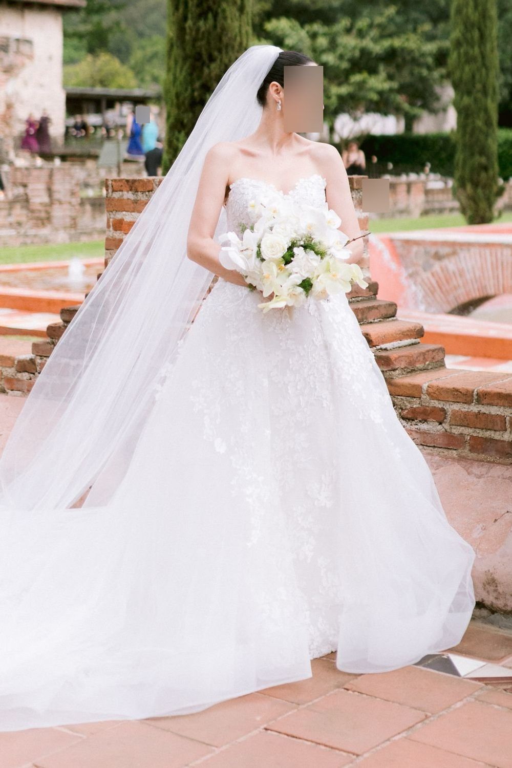 Lazaro 32205 HARLOW-LINESKT with Overskirt and Veil 11