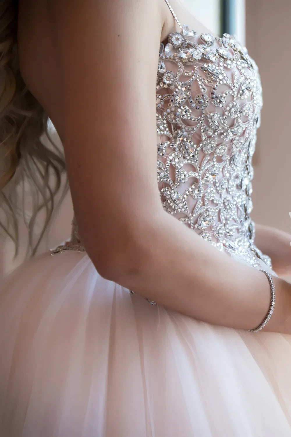 Pnina Tornai Custom Blush Tulle Ballgown 3