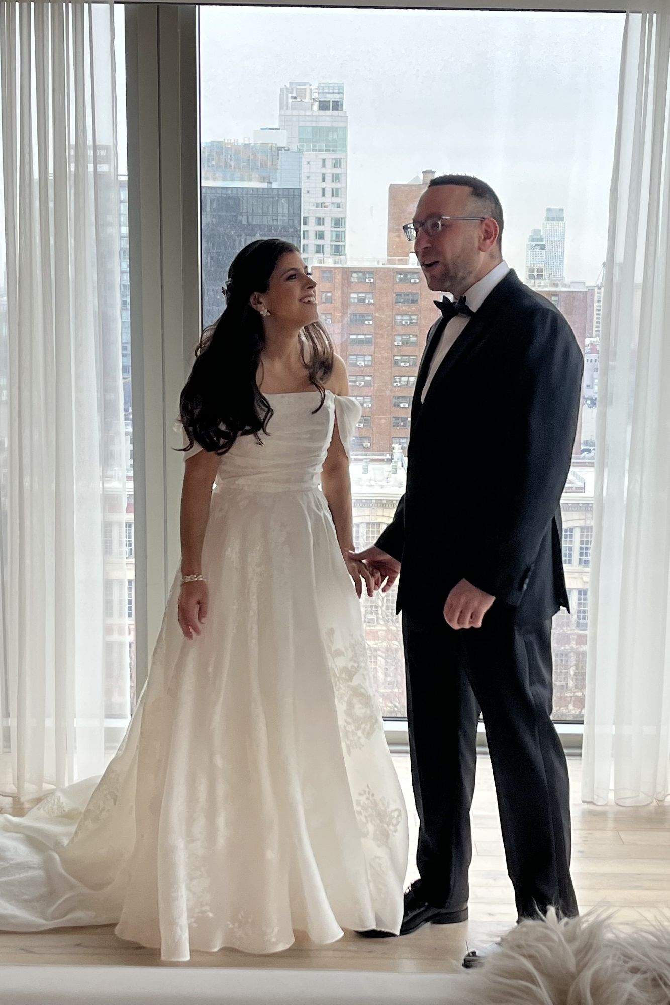Monique Lhuillier Selena strapless printed gazar ball gown with skir 1