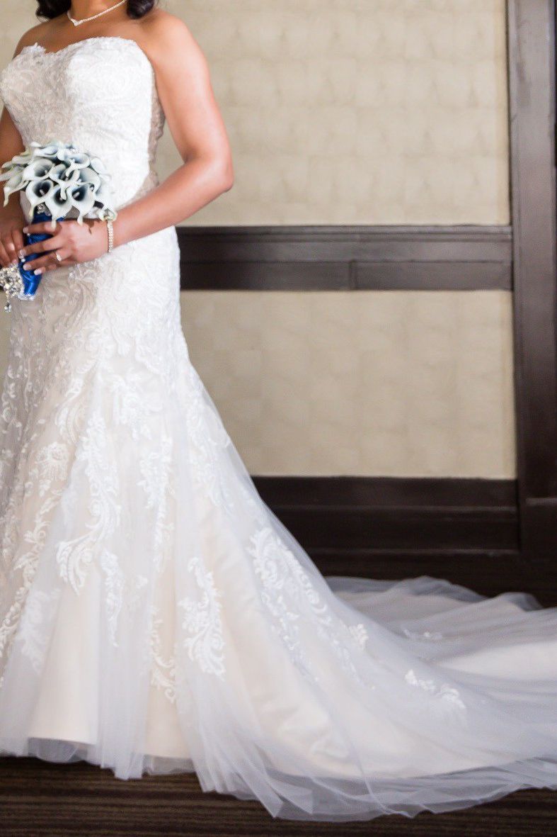 Maggie Sottero Winstyn with Veil and Belt 3