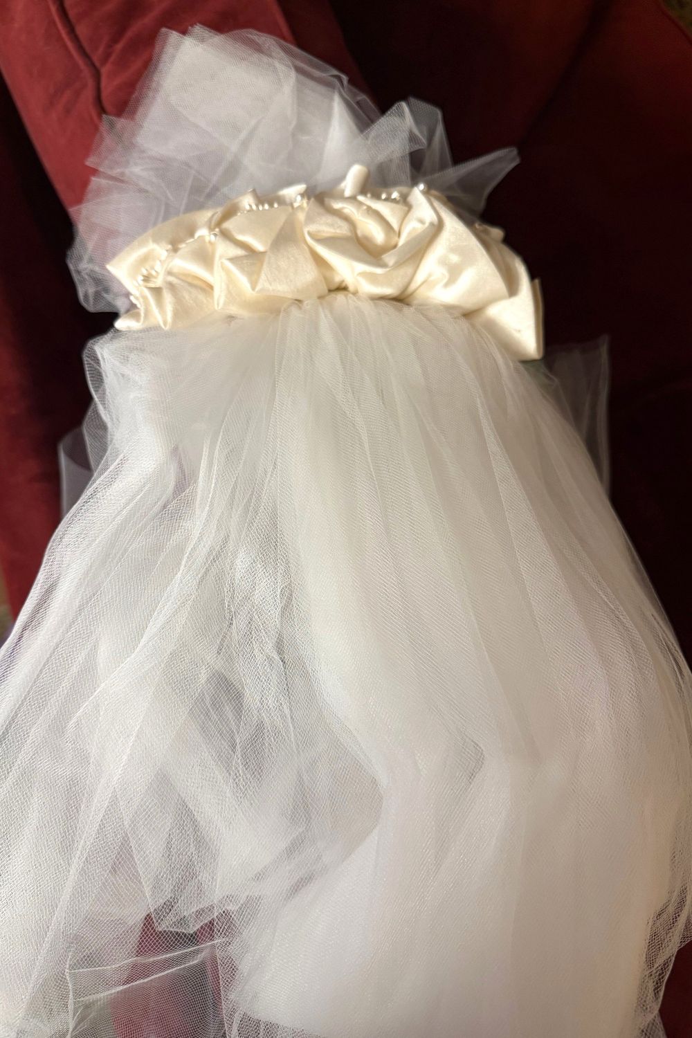 Galina Ballgown Pearl Beaded with Veil 6