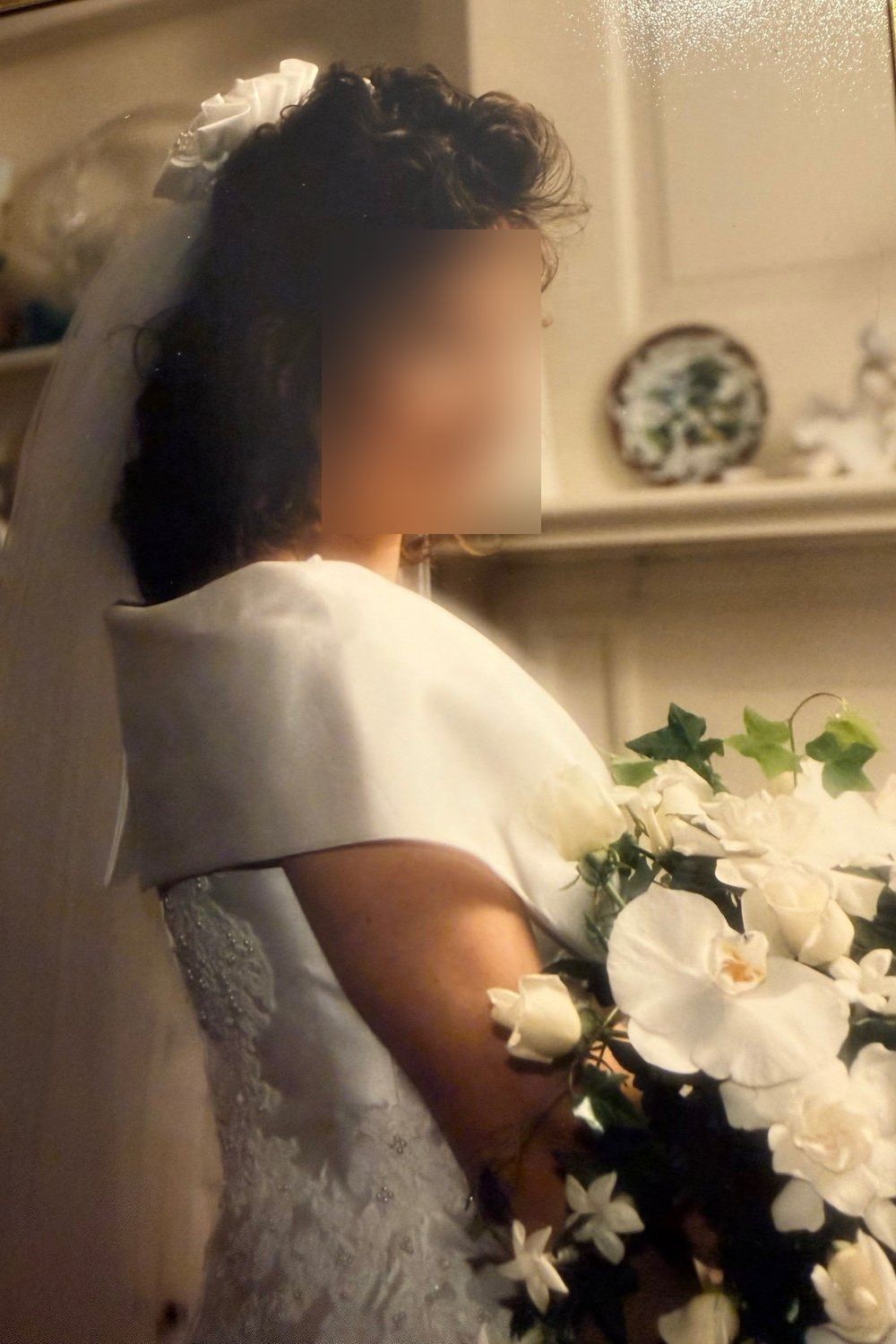 Galina Ballgown Pearl Beaded with Veil 3