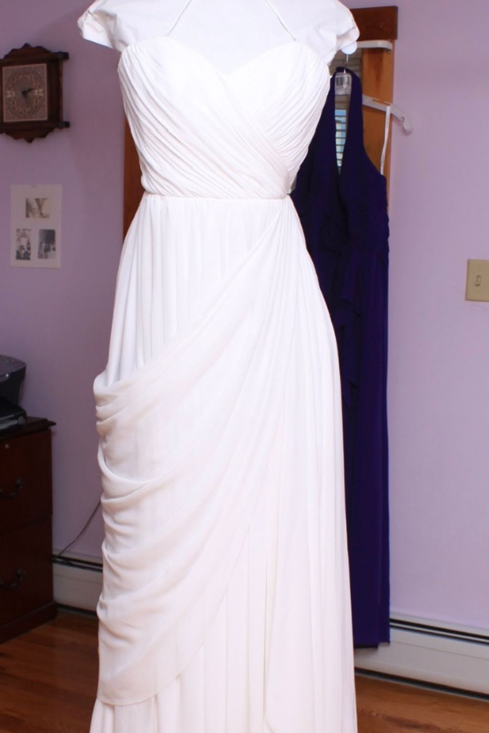 Romona Keveza Sweetheart sheath Grecian gown in silk chiffon 2