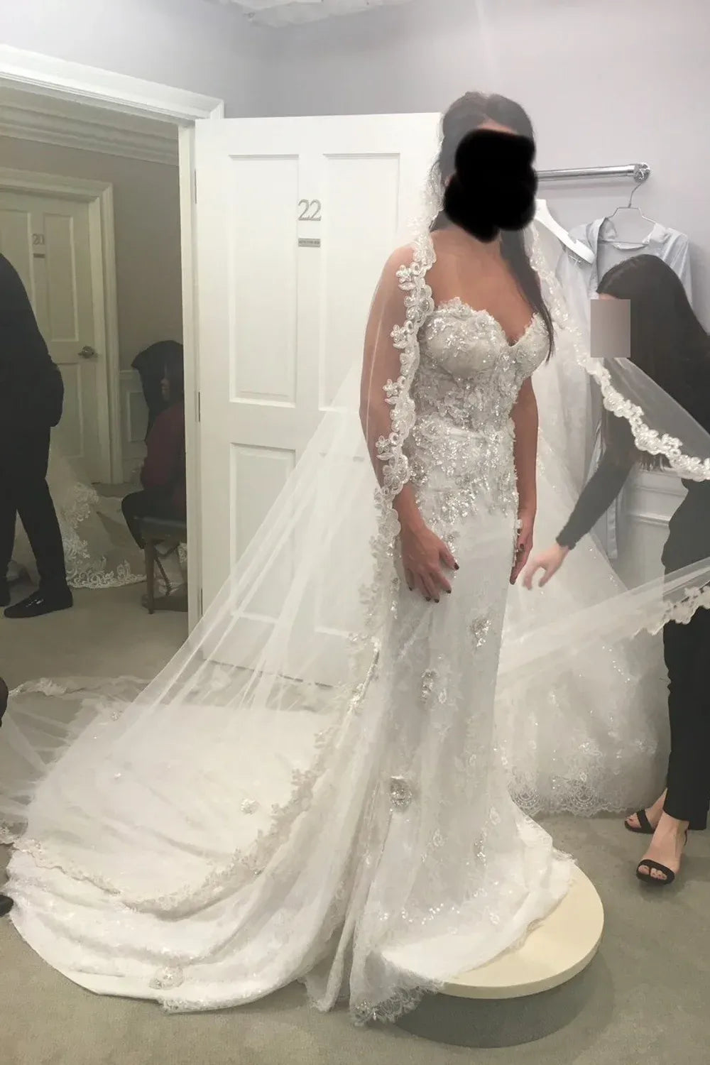 Pnina Tornai 4726 with Veil, Detachable Skirt and Blusher 8