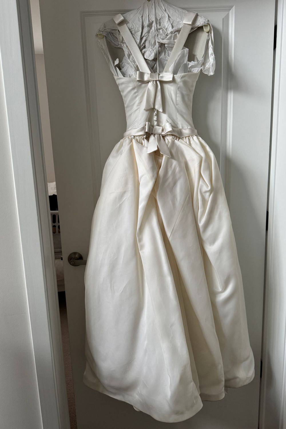Diamond Collection Satin Bow Wedding Gown 1