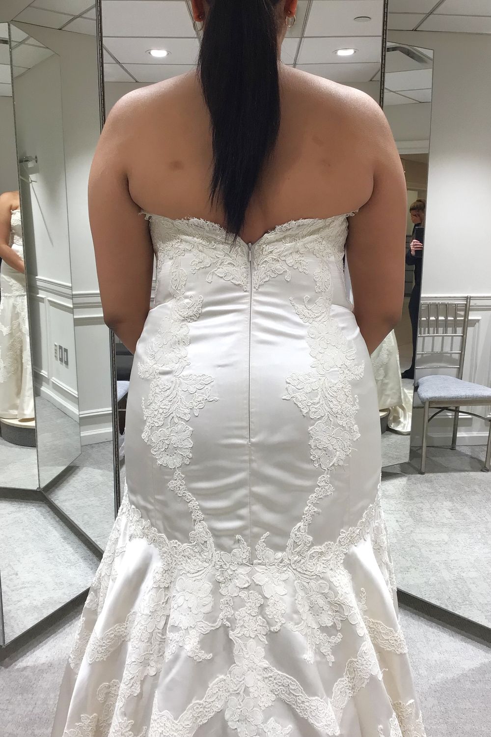 Lazaro Fit and Flare Gown with Veil 3