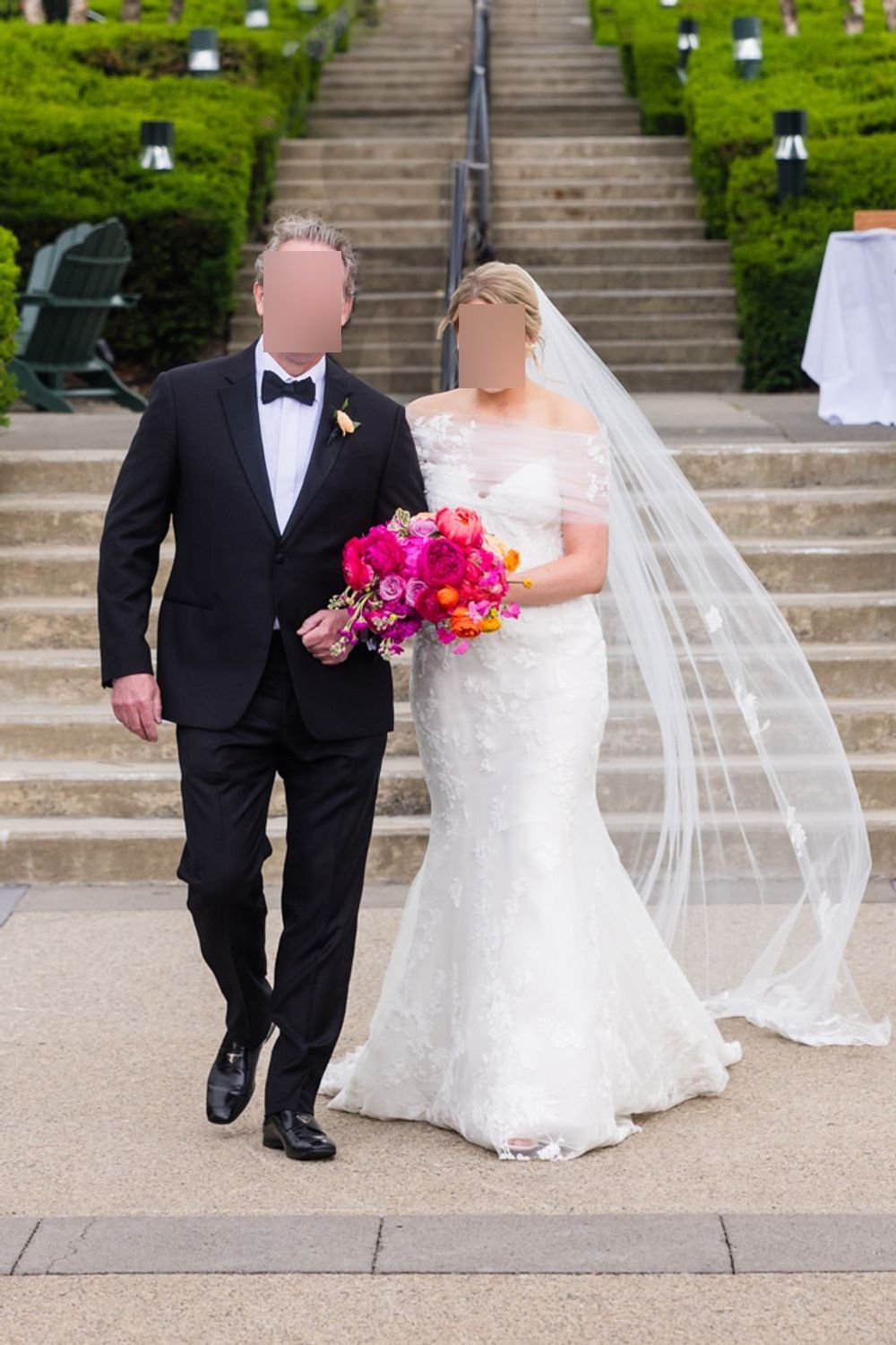Monique Lhuillier Custom Made Mae Gown with Veil and Lace Shrug 12