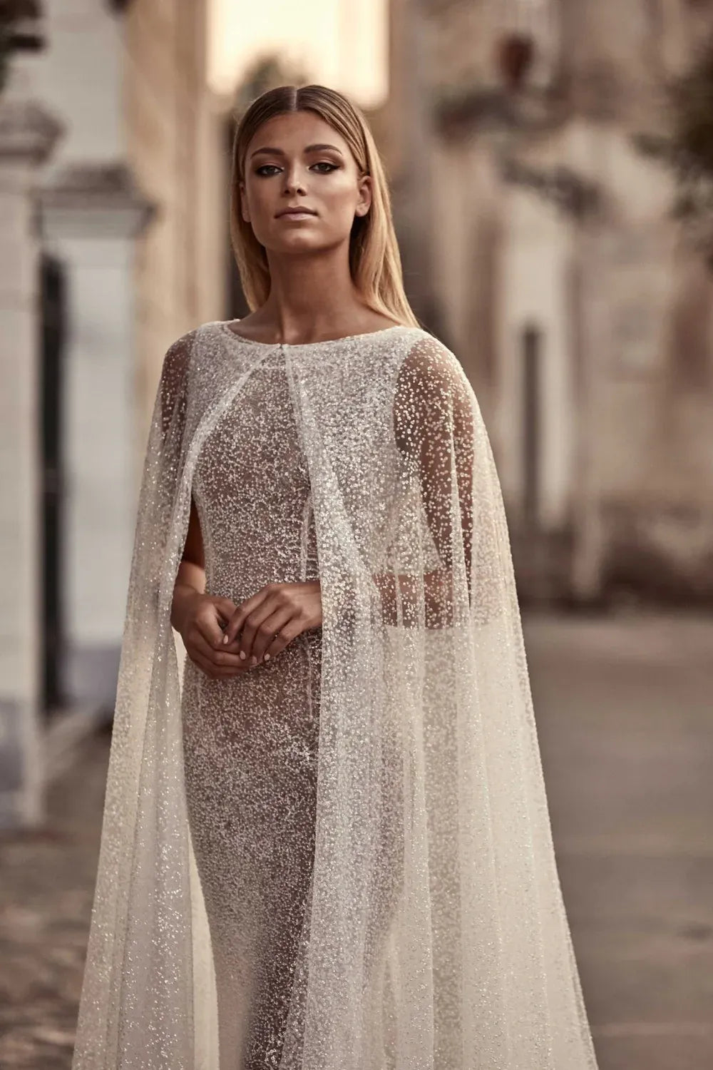 A la robe Stephanie with Veil and Cape 10