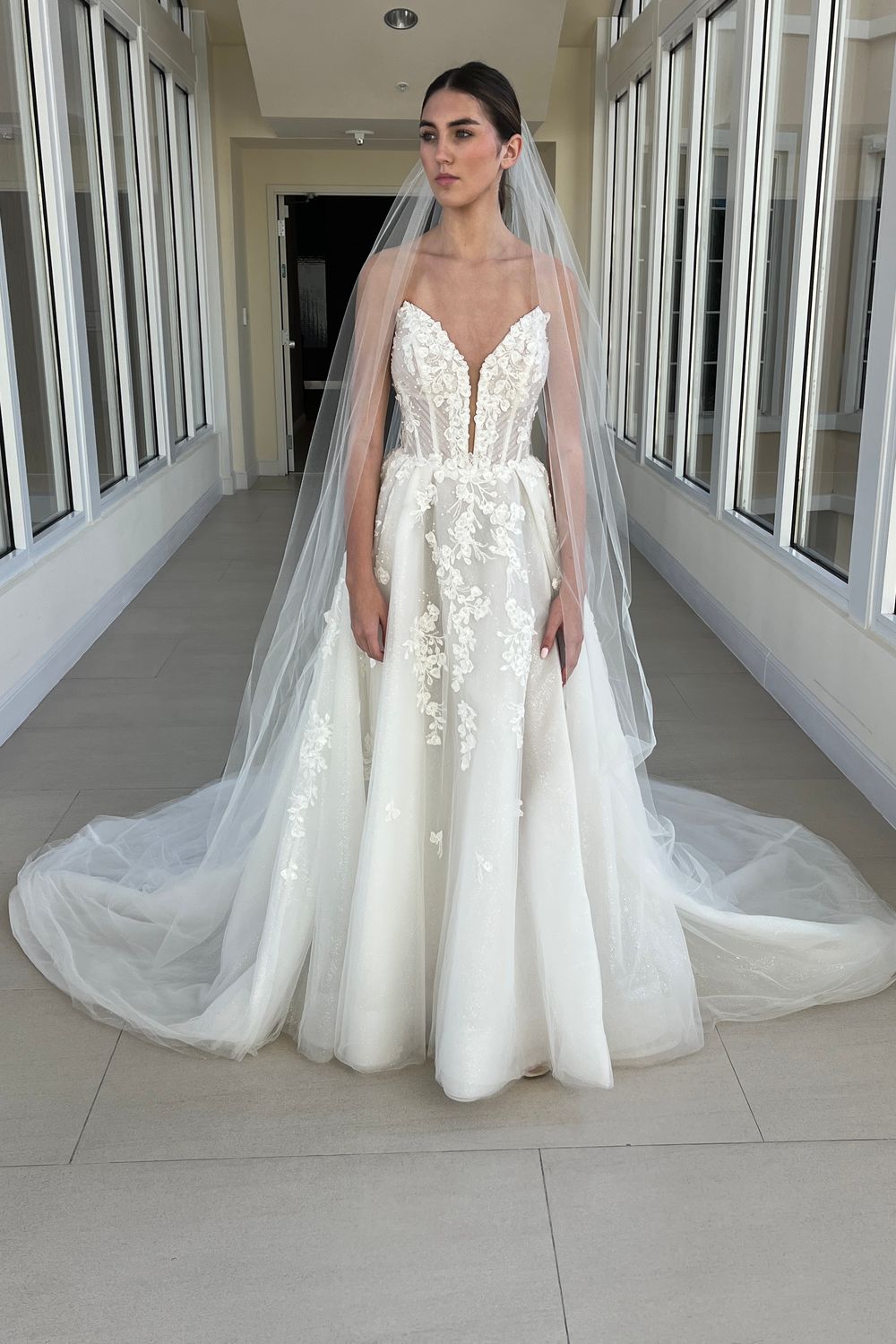 Martina Liana 1715 With Veil and Headpiece 6