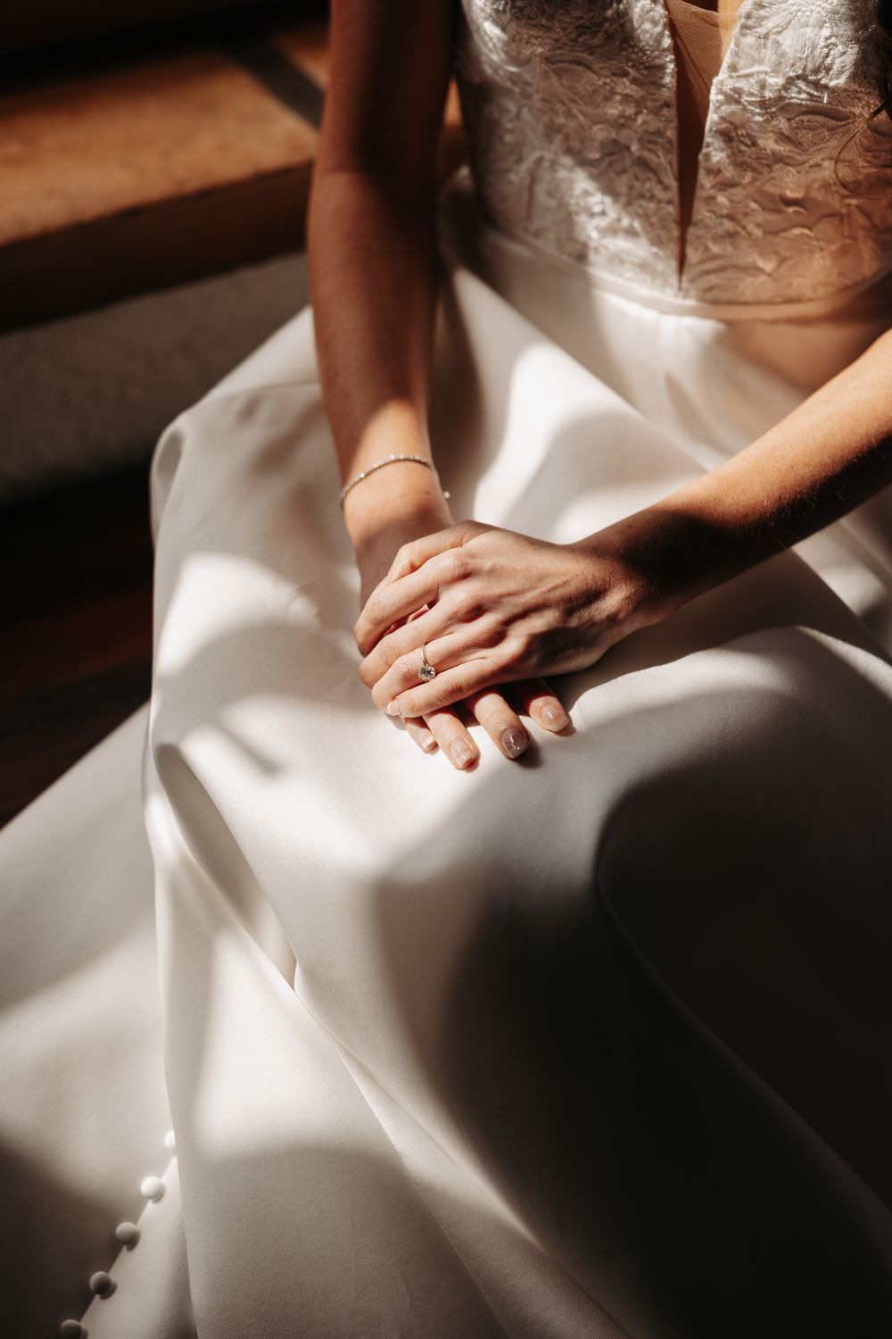 Martina Liana Classic Deep-V Neck Lace Dress 7