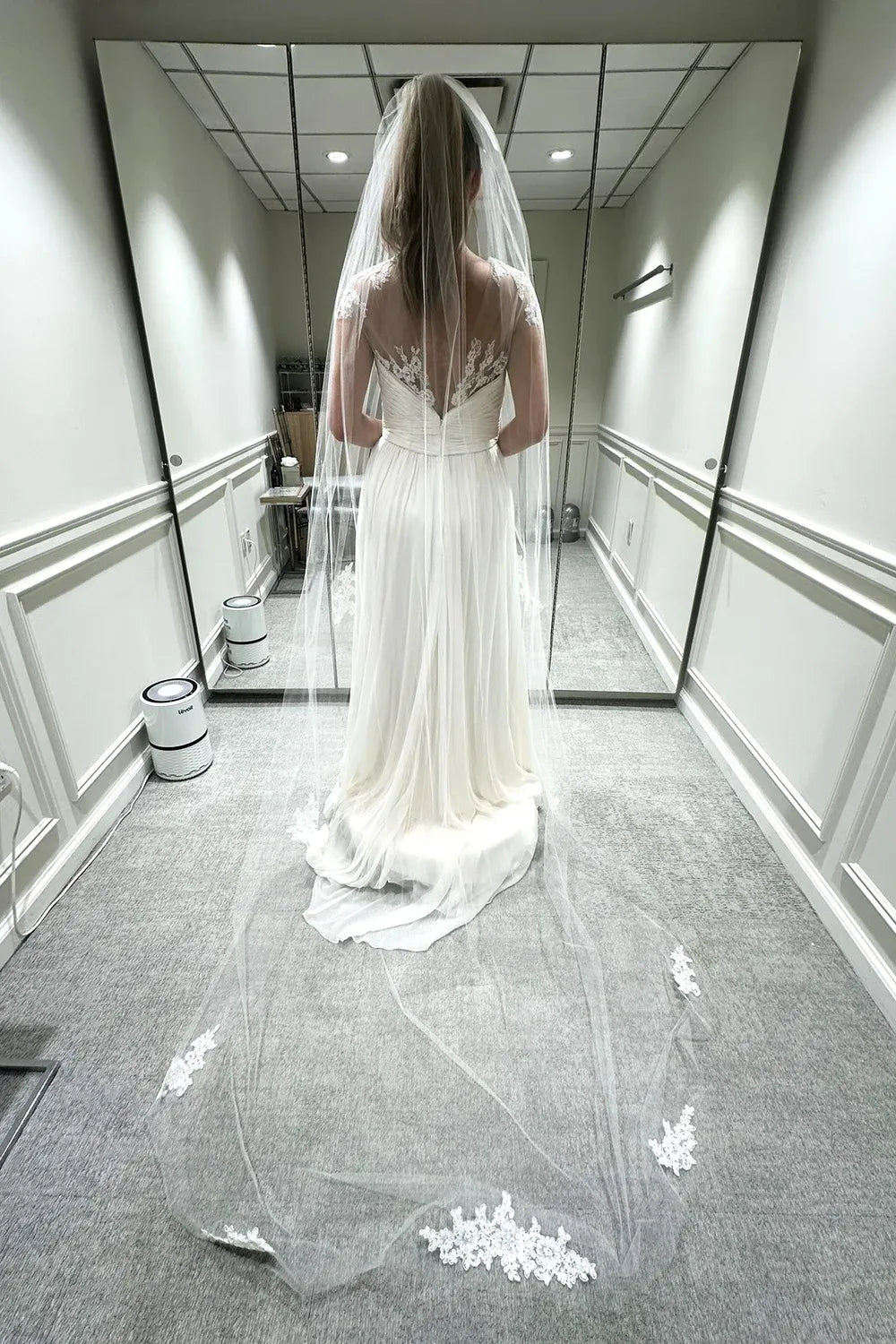 Monique Lhuillier Analise with Veil 5