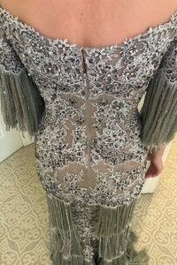 Stephen Yearick Stephen Yearick FringeDiamond Beaded Gown . 5