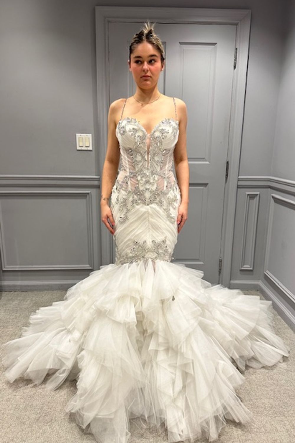 Used Pnina Tornai Mermaid 4458 Wedding Dress Used Pnina Tornai Mermaid 4458 Wedding Dress