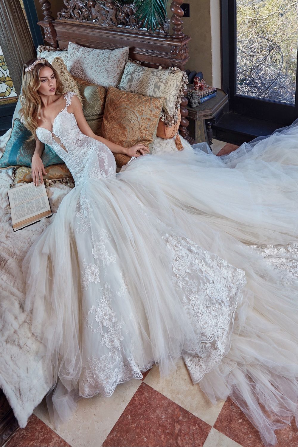 boho floral lace wedding dress White Boho A-Line Lace Wedding Dress with Appliques, White / 12
