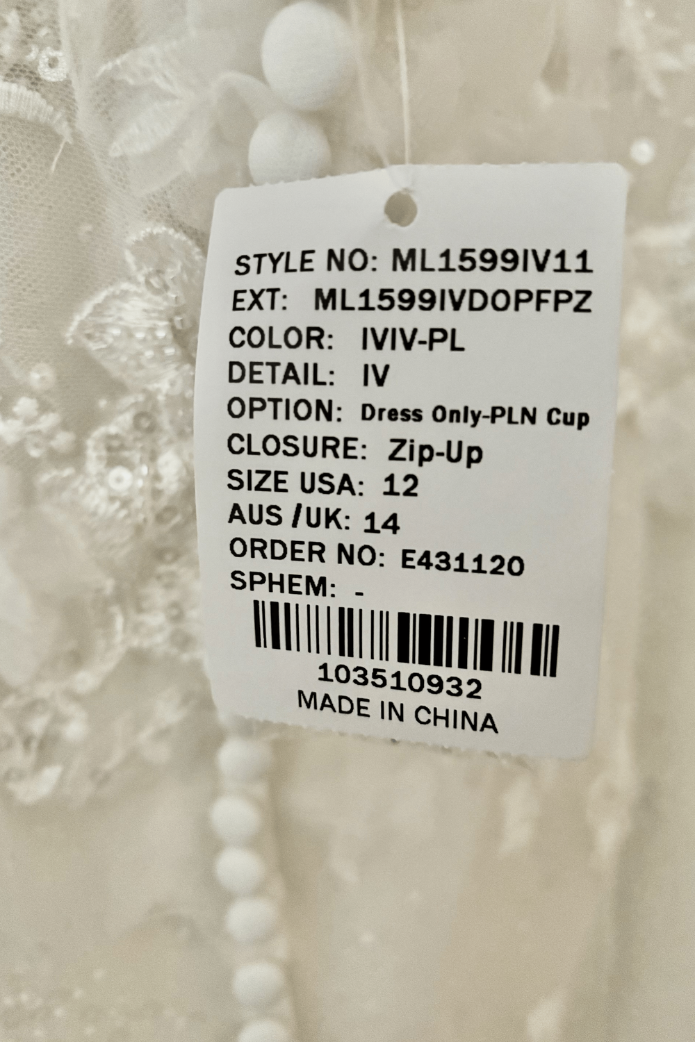 Martina Liana 1599 Dress Only 7