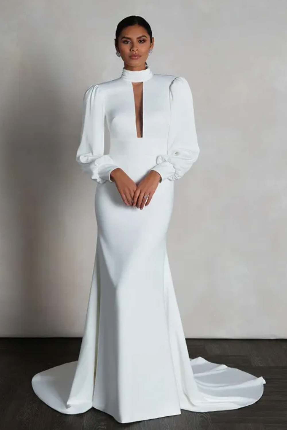 Used Justin Alexander Classy Fall/Winter Wedding Dress