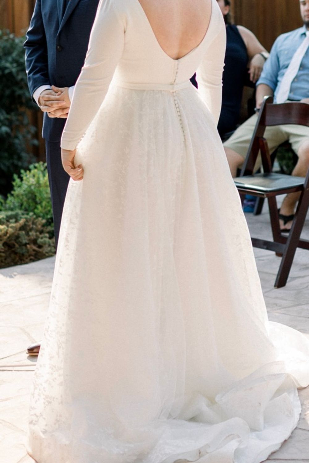 used Custom A Line Long Sleeve Dress Wedding Dress