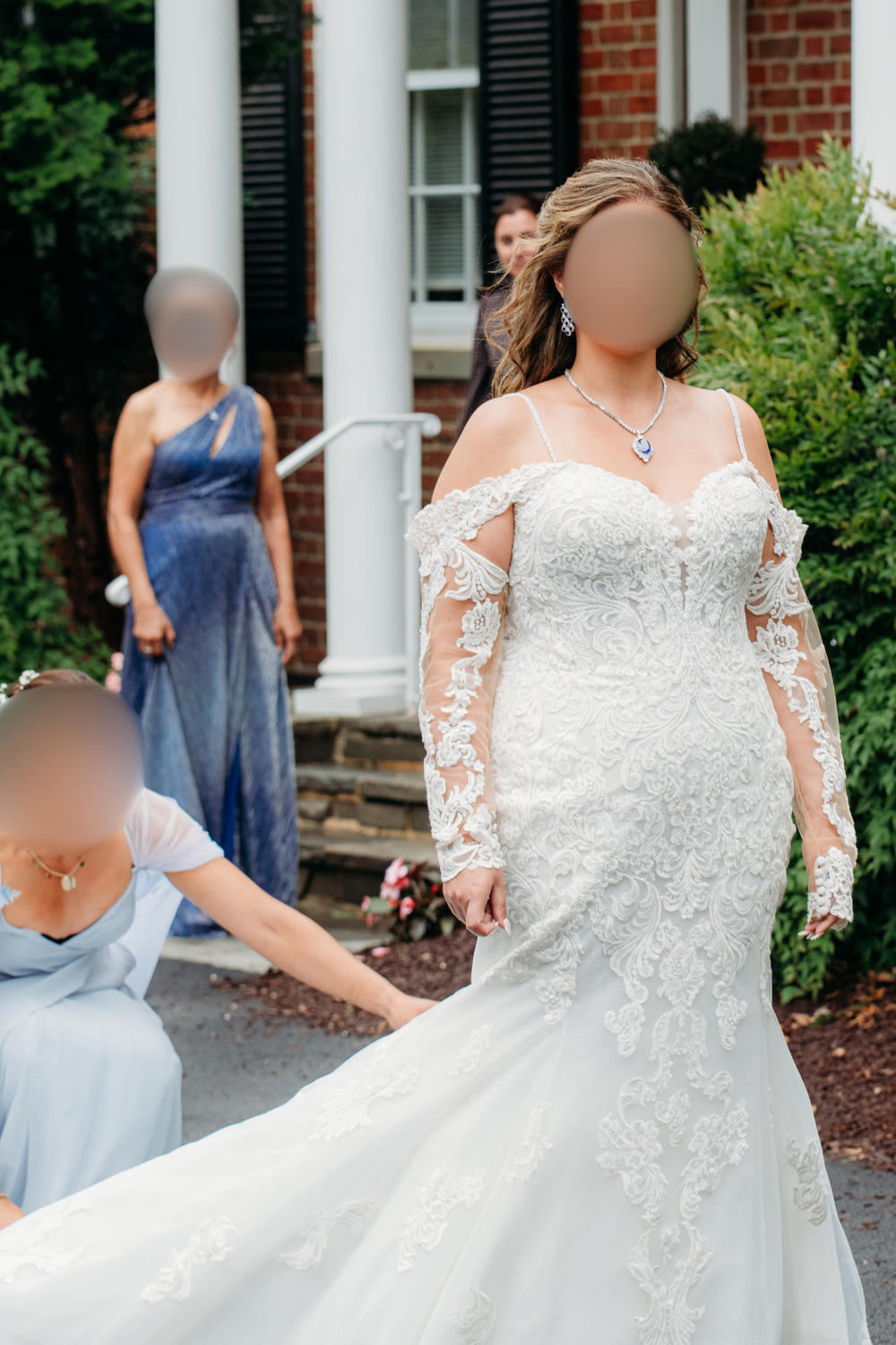 Maggie Sottero Fiona with detachable Overskirt and Sleeves 2