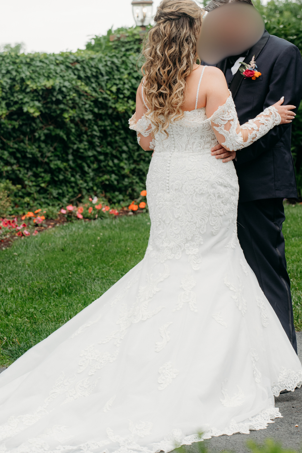Maggie Sottero Fiona with detachable Overskirt and Sleeves 5