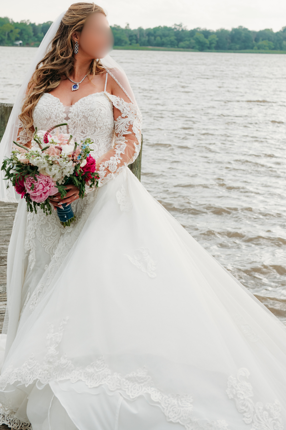 Maggie Sottero Fiona with detachable Overskirt and Sleeves 3