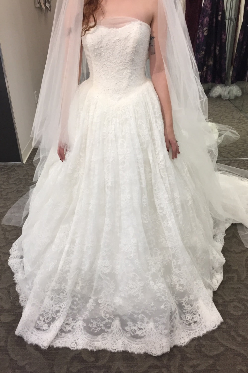 open lace back dress Vera Wang: Alor main image 1