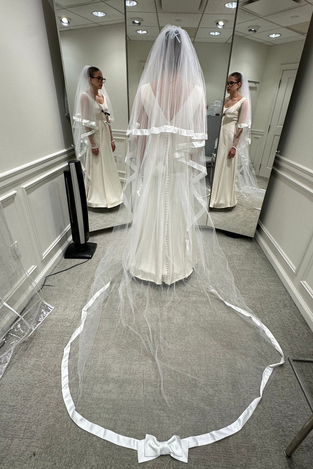 Vera Wang A-Line Dress with Veil 2