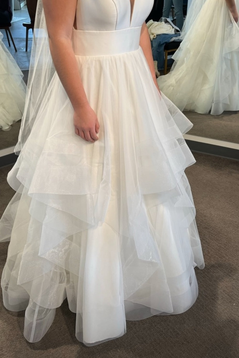 Stella York-A-line with Organza skirt-2