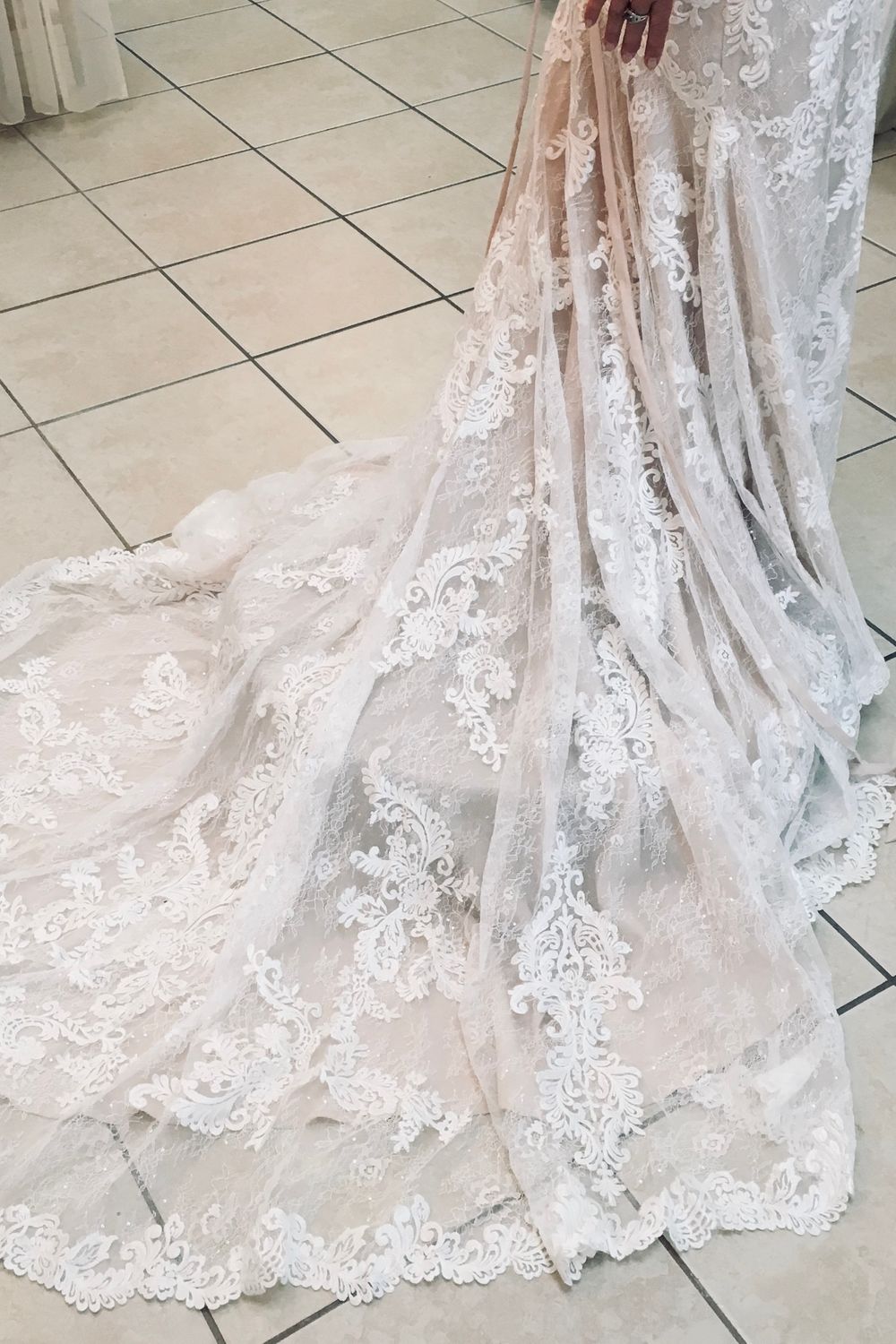 Maggie Sottero Blush latte with cape 1