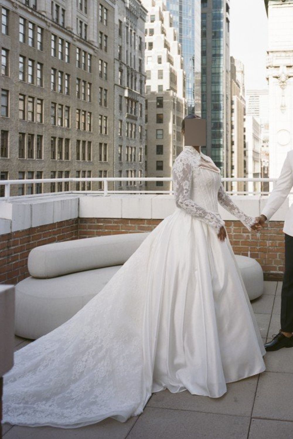 Love by Pnina Tornai 5057 with Veil, Bolero and Bow 3