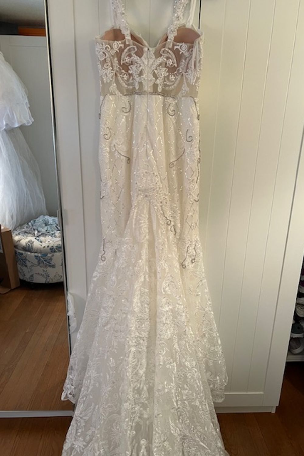 Galina Signature Beaded Brocade Embellished Mermaid Wedding Dress 2