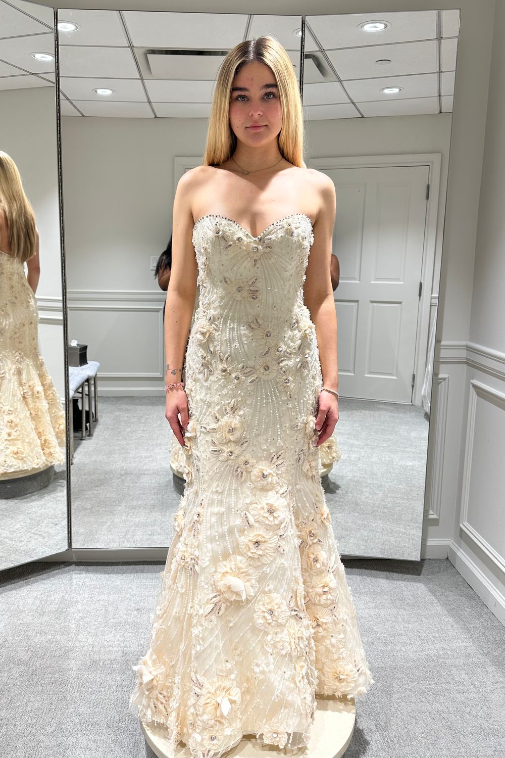 Used Enaura Fit and Flare Dress Wedding Dress