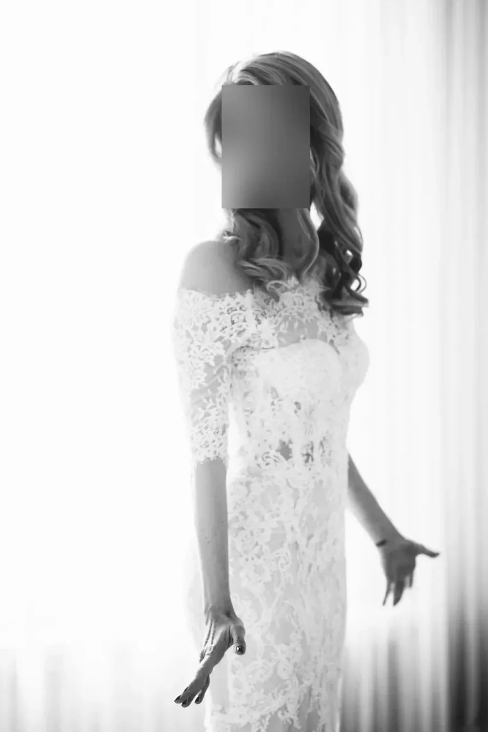Rita Vinieris Fitted Gown with Lace 7