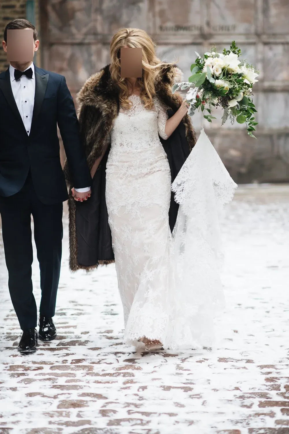 Rita Vinieris Fitted Gown with Lace 6