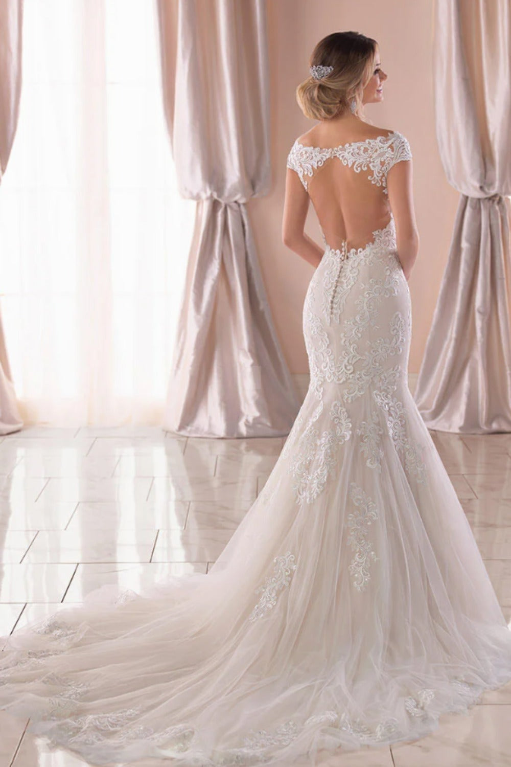 Stella York- 6731 Ivory Lace/Tulle/Ivory Gown/Java Tulle -1