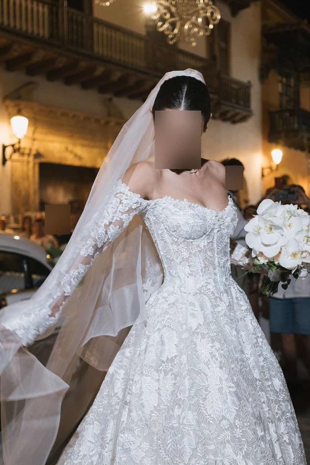 berta white mini dress Used Berta 24-107 with Veil